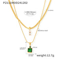 Collana Doppio Strato Zircone Oro 18K – uGlam