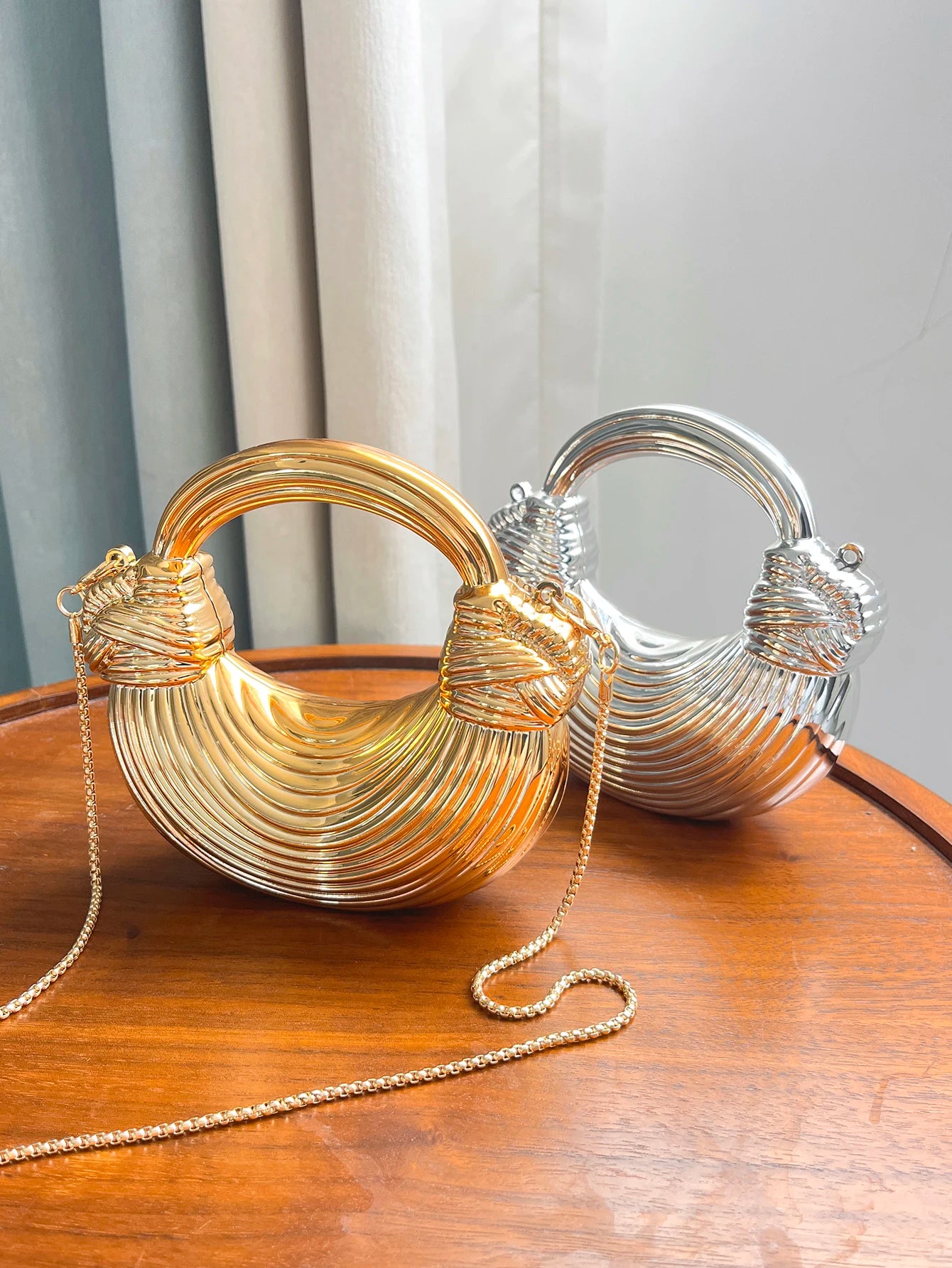 Stylish new women's handbag mini gold luxury designer brand woven bag crossbody bag shoulder bag silver evening clutch