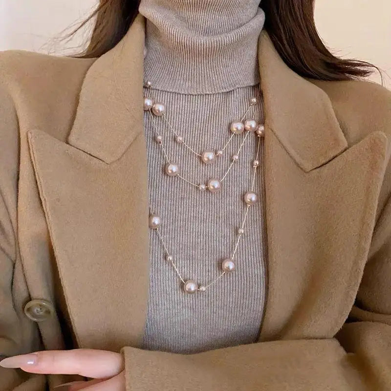 Collana Donna Multistrato Vintage con Perle – Choker Glam Fidanzamento Anniversario