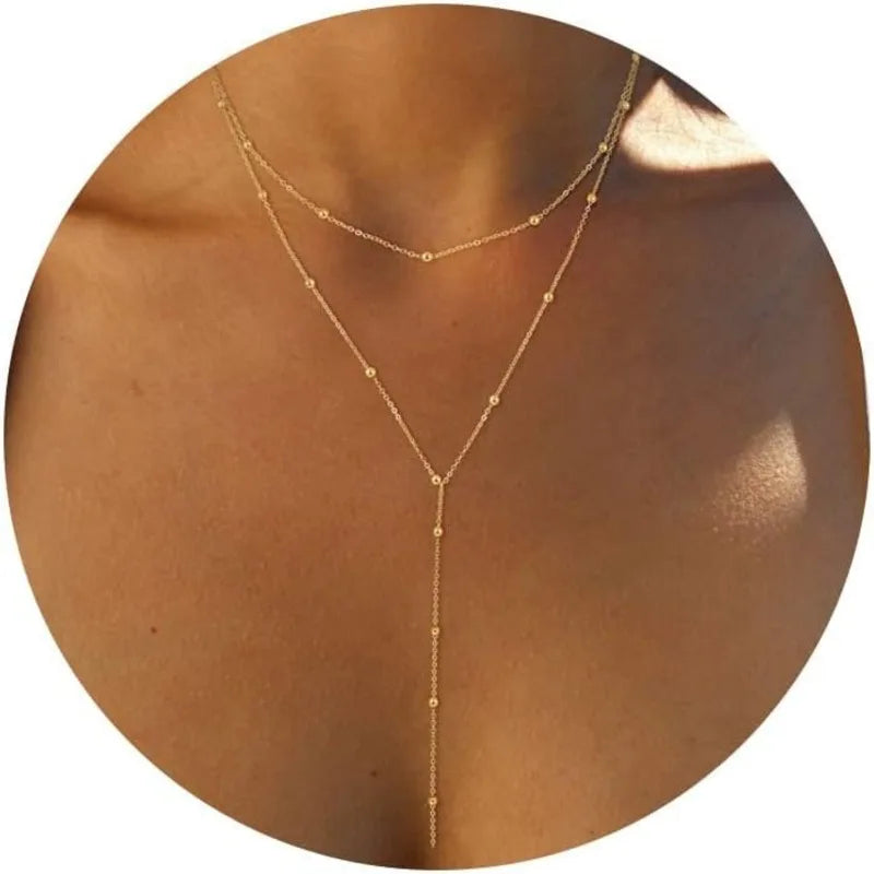 Dorato Collana Donna Dorato Argento Collana Catena Donna