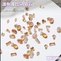 50Pcs/Bag 5A Mini Zircon Nail Art Charms Sparkle Mix Shapes Flat Bottom Diamond Nail Rhinestones Decor DIY Manicure Accessories