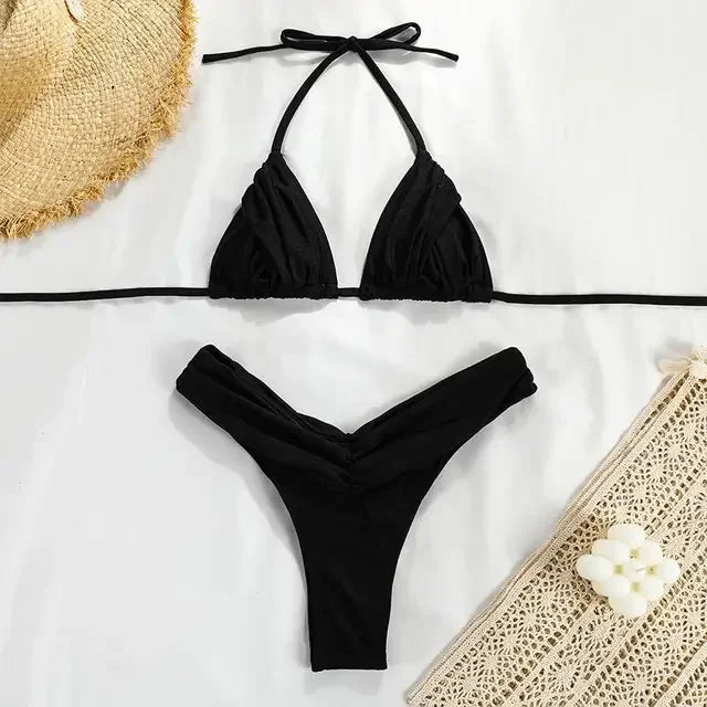 Bikini Donna Fascia Bandage | Tinta Unita Sgambato Imbottito | 16 Colori S-L | uGlam