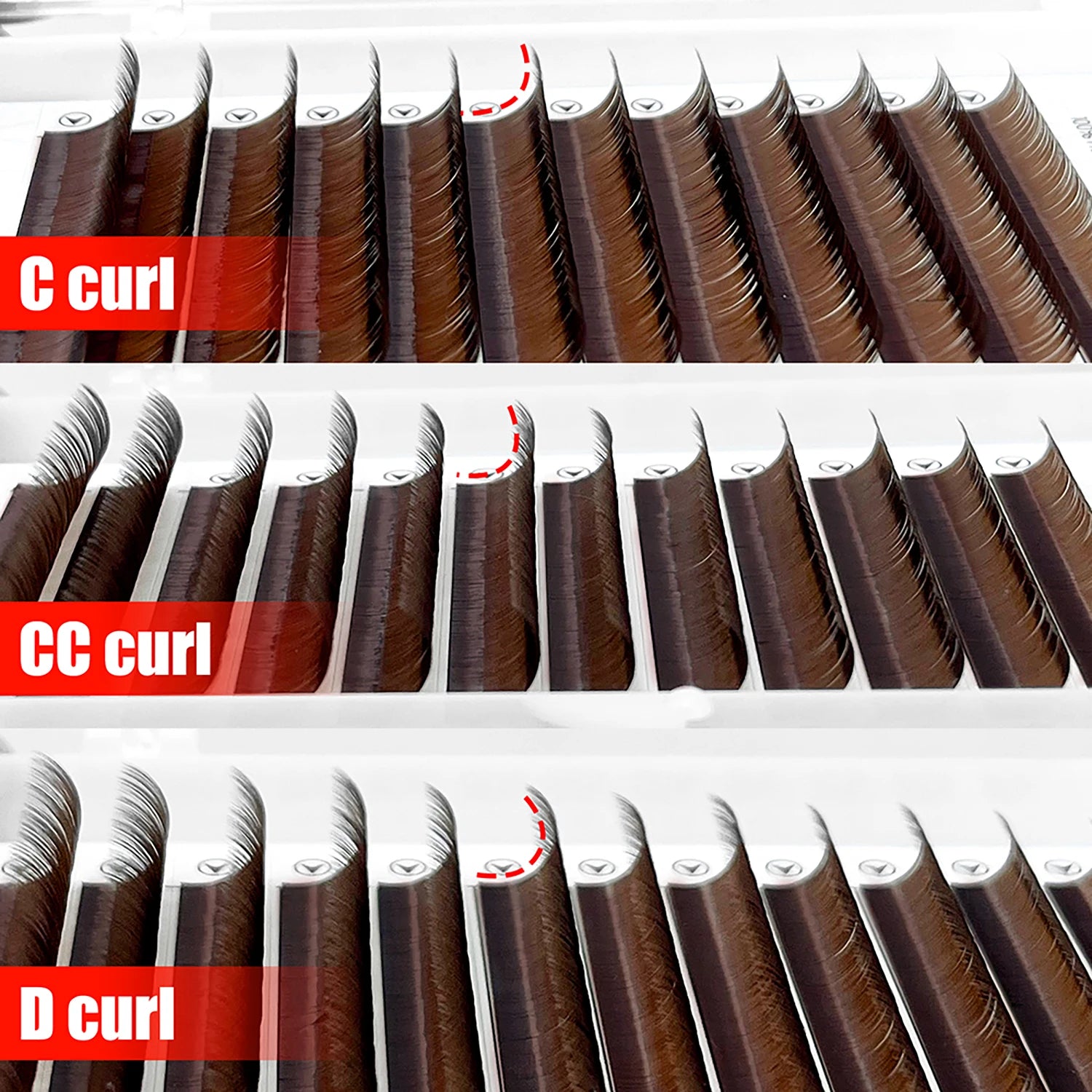ABONNIE Dark Brown Classic Eyelash Extensions Chocolate Brown Individual Lash Extensions Natural Soft False Eyelashes