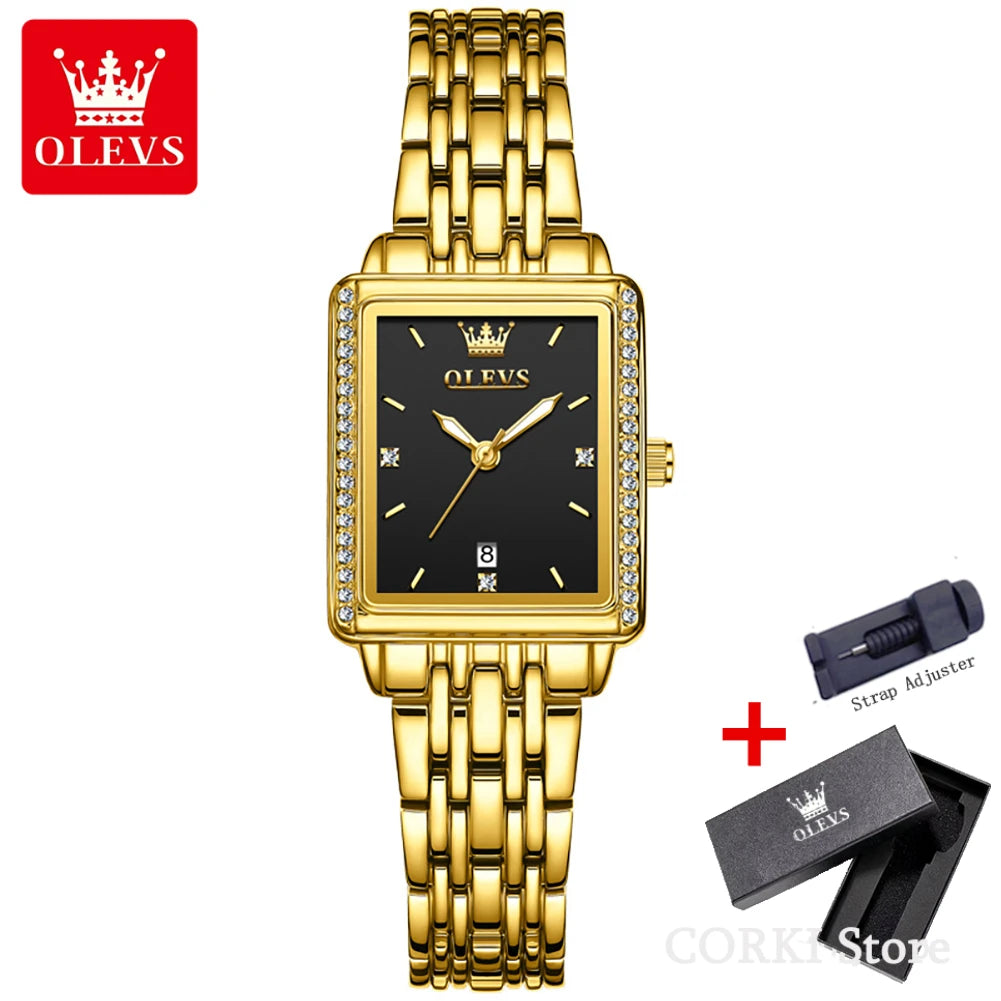 Orologio Donna OLEVS 9995 Quarzo Luxury | Impermeabile Luminoso Data | Con o Senza Box | uGlam