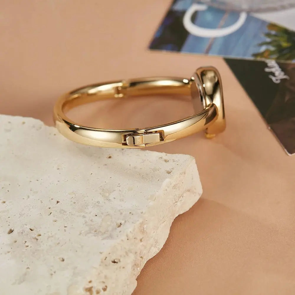 Orologio Donna Bracciale Ovale con Numeri Romani — Quarzo Impermeabile | Gorben