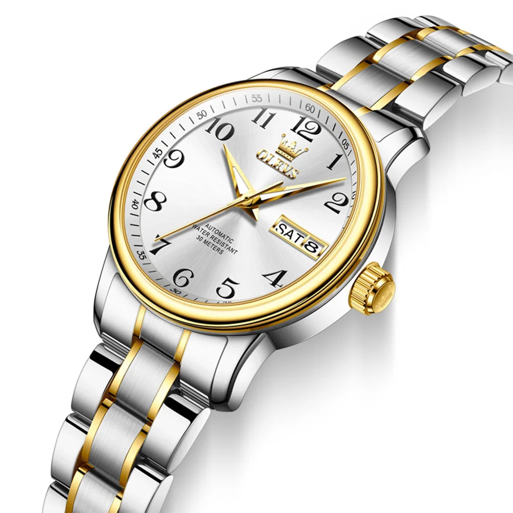 Orologio Donna OLEVS Automatico Meccanico Luxury | Acciaio Impermeabile Luminoso | uGlam
