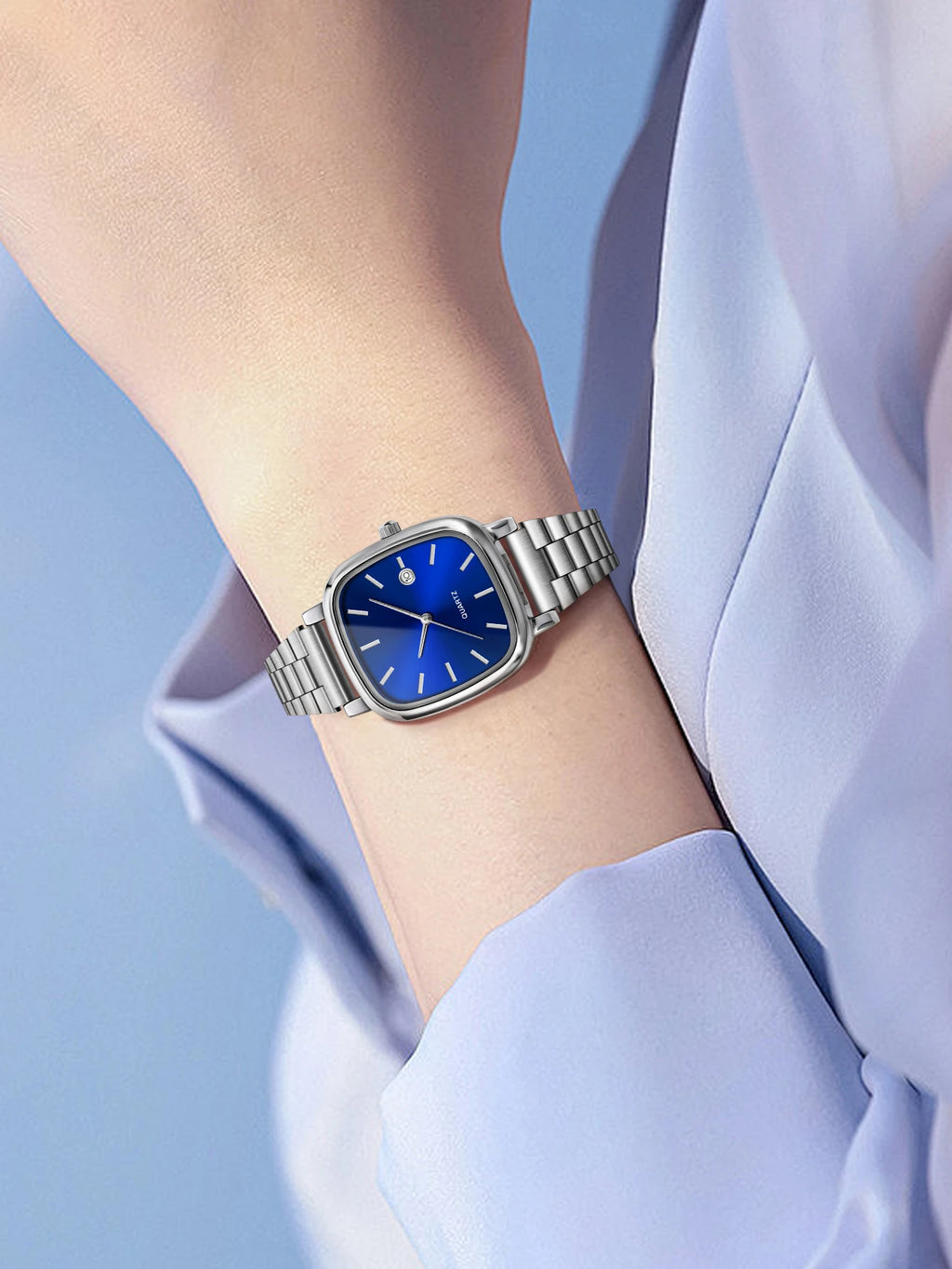 Orologio Donna Quarzo Quadrato con Calendario — Cinturino in Acciaio | LUCKYFOX
