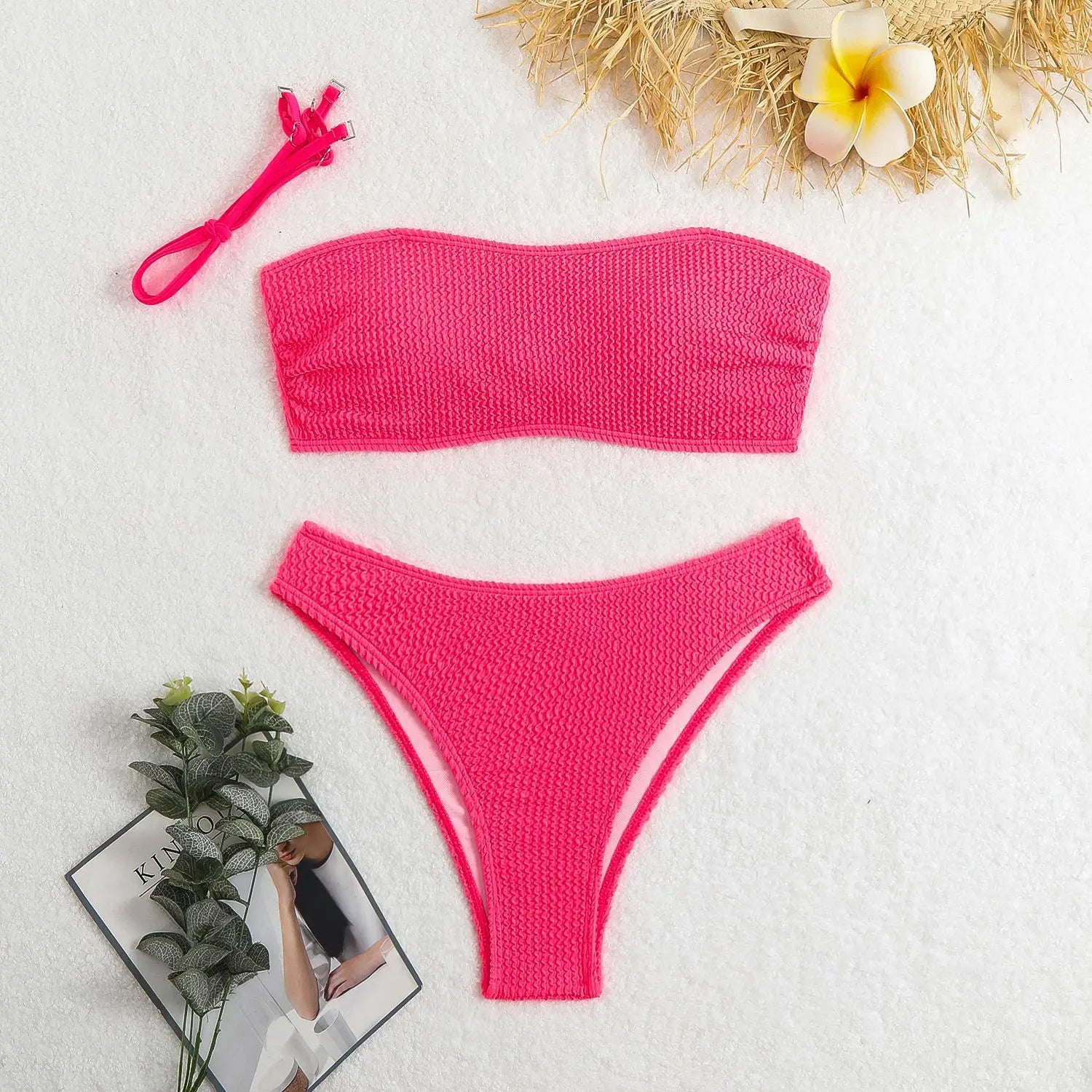 Bikini Donna 2026 Fascia Imbottita | Slip Vita Bassa 6 Colori Vivaci | S-L | uGlam