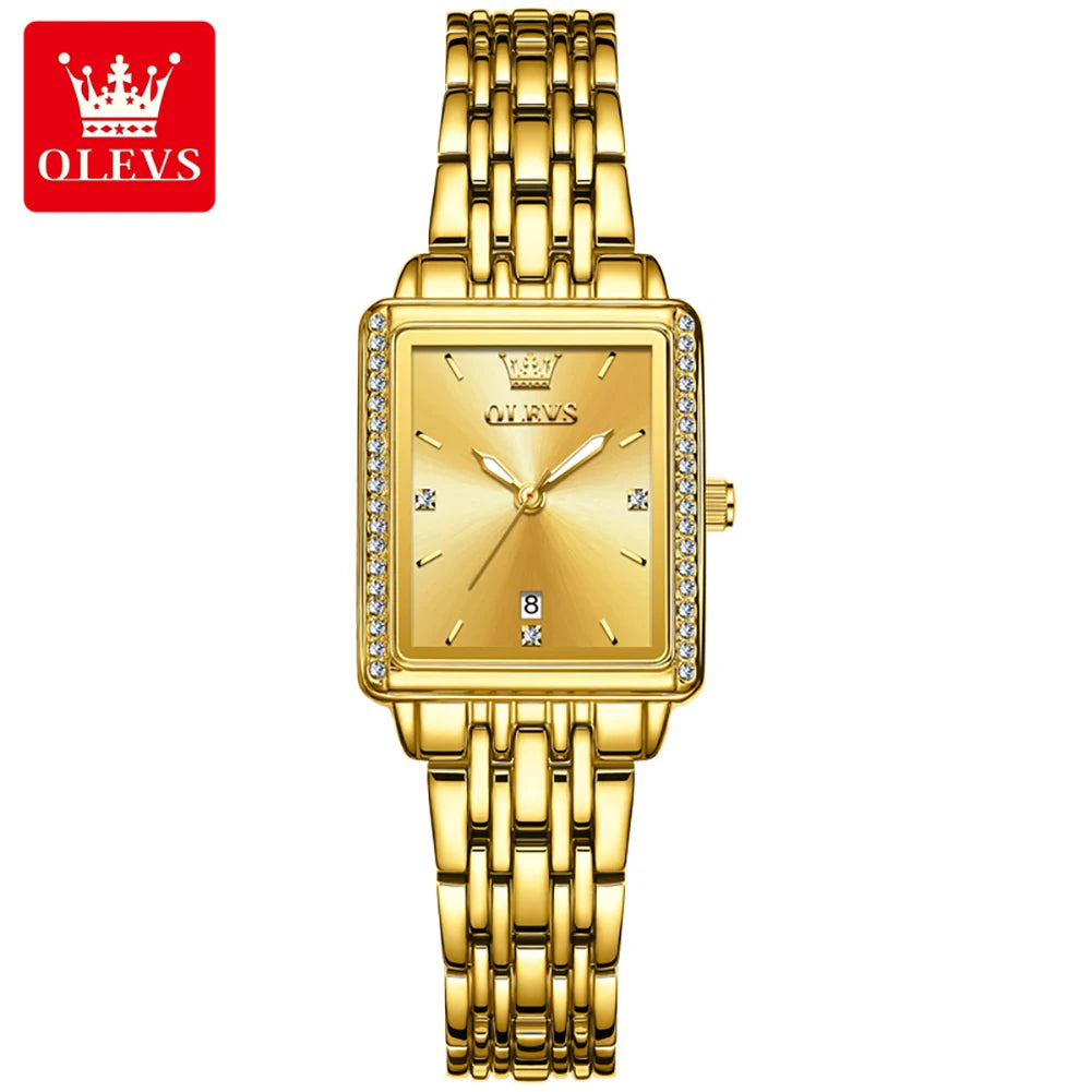 Orologio Donna OLEVS 9995 Quarzo Luxury | Impermeabile Luminoso Data | Con o Senza Box | uGlam