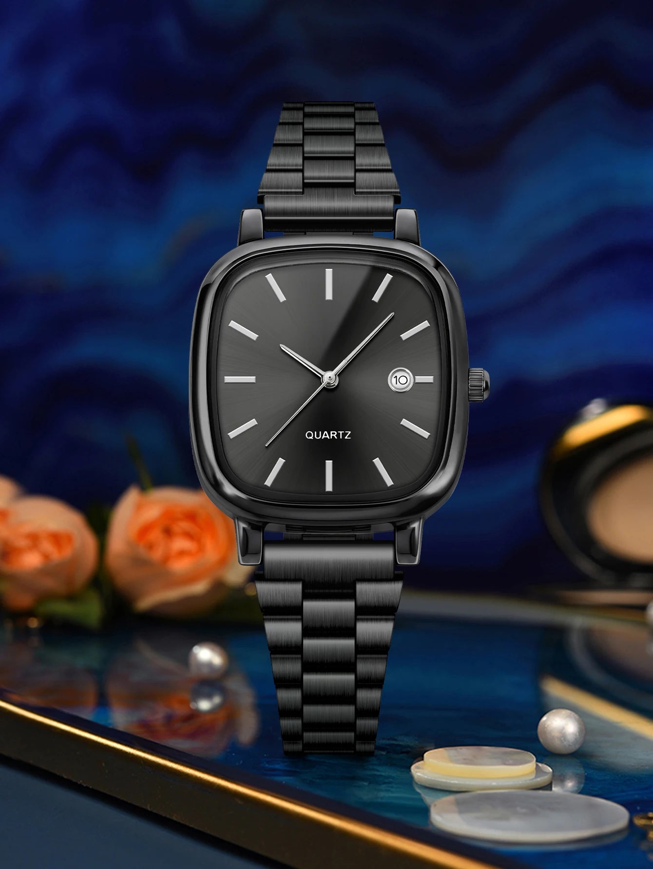 Orologio Donna Quarzo Quadrato con Calendario — Cinturino in Acciaio | LUCKYFOX
