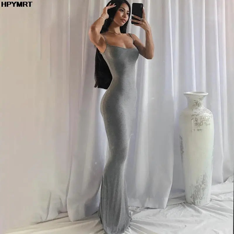 Vestito Donna Satin Slip Maxi | Senza Spalline Schiena Scoperta | uGlam