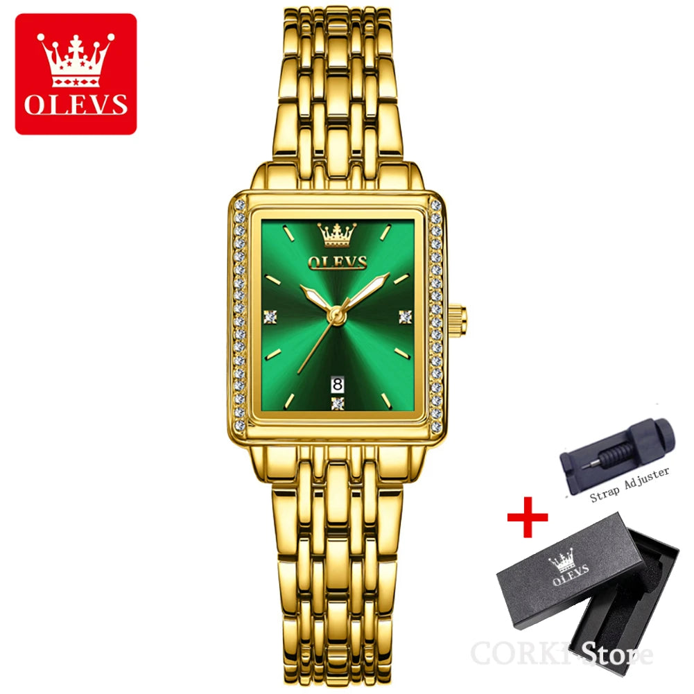 Orologio Donna OLEVS 9995 Quarzo Luxury | Impermeabile Luminoso Data | Con o Senza Box | uGlam