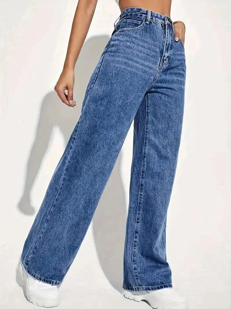 Jeans Dritti Vita Alta Y2K – uGlam