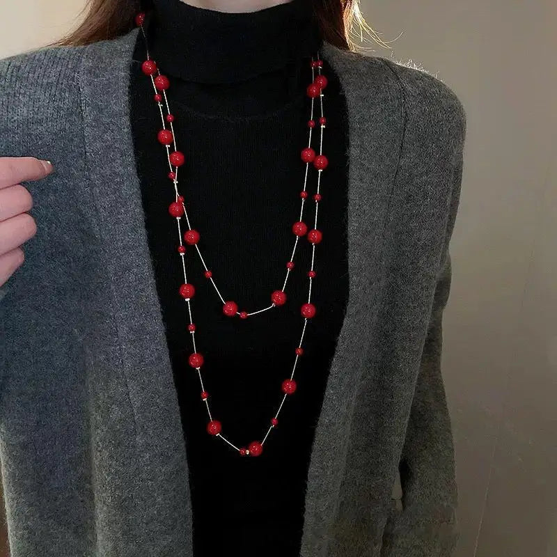 Collana Donna Multistrato Vintage con Perle – Choker Glam Fidanzamento Anniversario