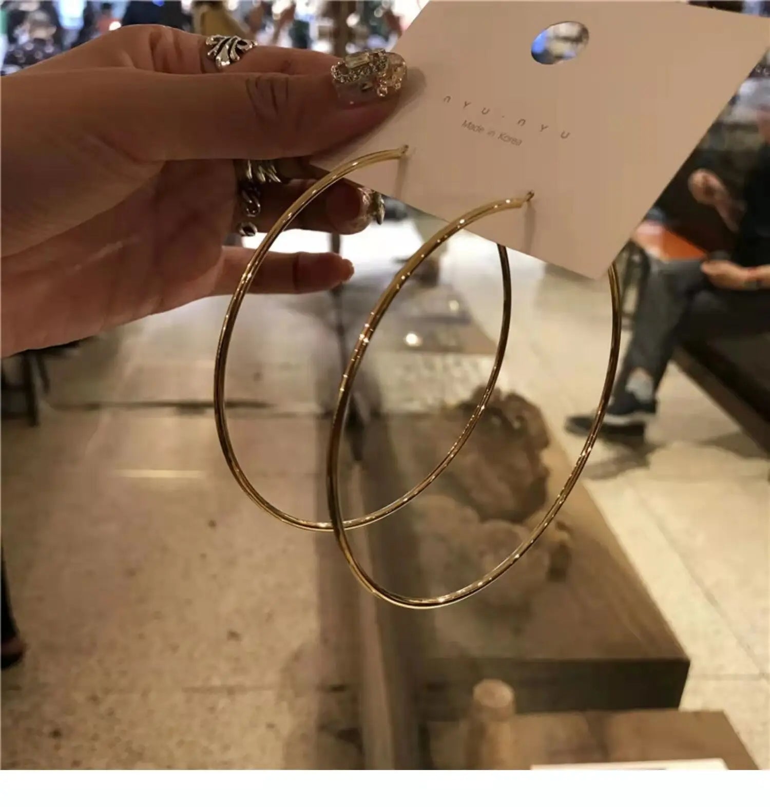 Fashion Oversized Big Hoop Earrings For Women Basketball Brincos Large Thick Round Circle Earrings Hoops Punk Jewelry