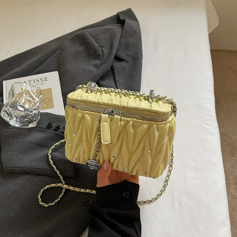 Argento a Spalla Borsa Mini Catena a Tracolla
