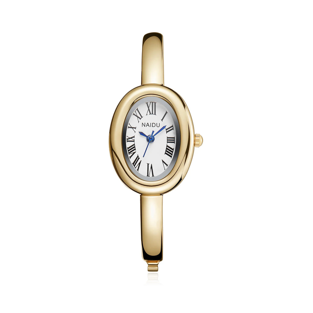Orologio Donna Bracciale Ovale con Numeri Romani — Quarzo Impermeabile | Gorben