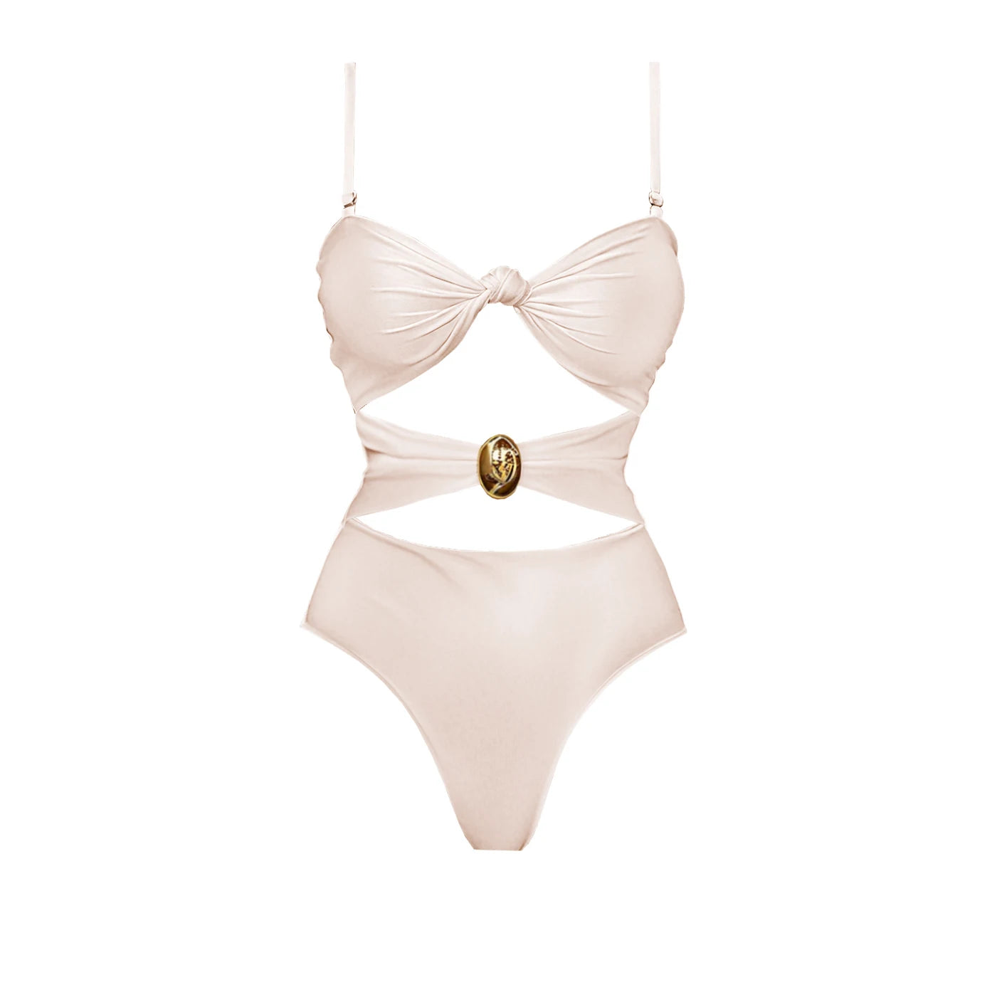 Bikini Donna 2026 Cut-Out Push-Up | Bottoni Brillanti Fascia Bandeau | S-XL | uGlam
