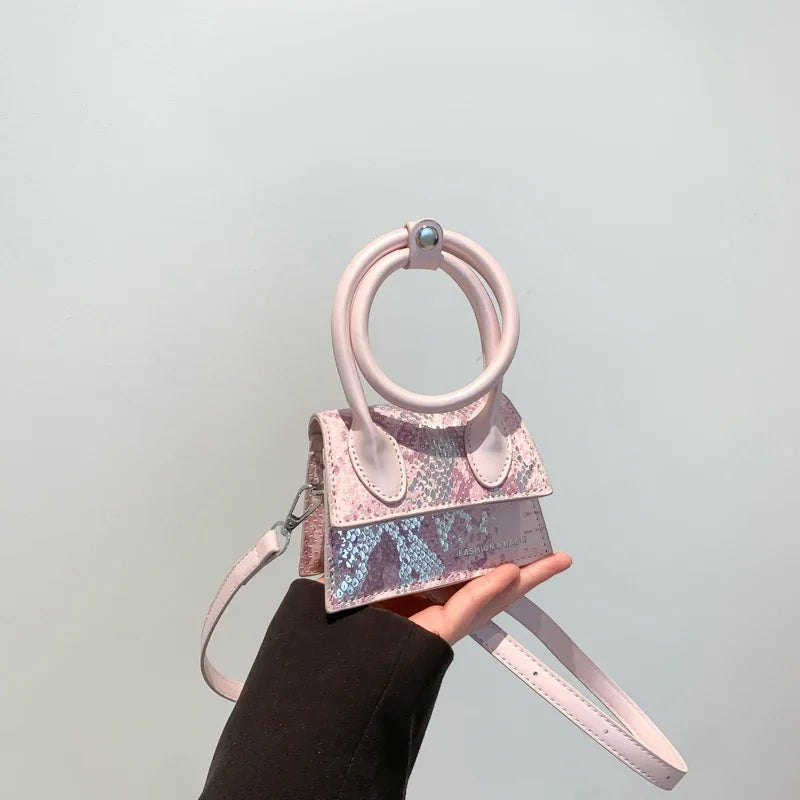 Donna Argento a Tracolla Borsa a Spalla Borse Dorato Mini