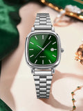 Orologio Donna Quarzo Quadrato con Calendario — Cinturino in Acciaio | LUCKYFOX