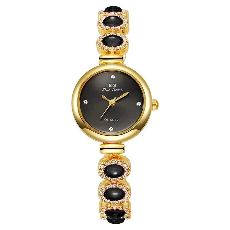 Orologio da Donna con Strass – Quadrante Piccolo, Movimento al Quarzo, Bracciale