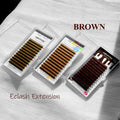 Estensioni Ciglia Classiche Marroni ABONNIE – Fibra PBT Morbida Naturale | Tea, Chocolate, Cocoa Brown