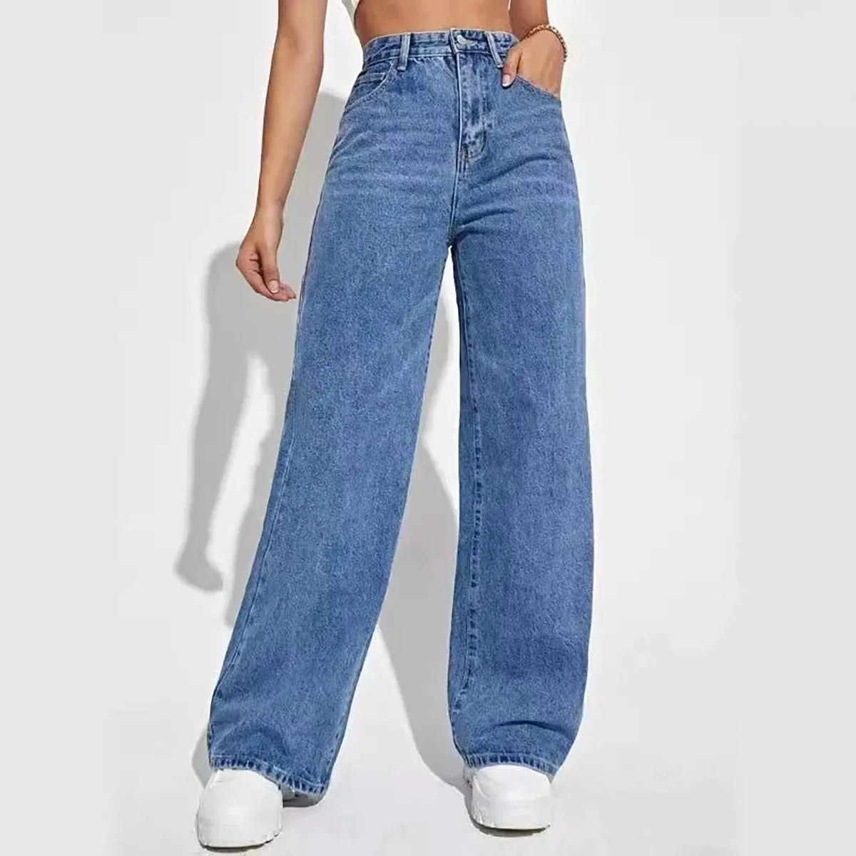 Jeans Dritti Vita Alta Y2K – uGlam