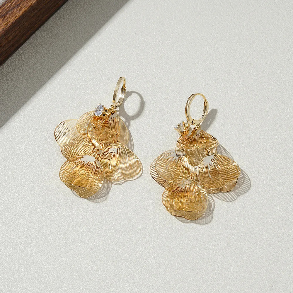 Orecchini a Cerchio Floreali Donna – Oro e Argento