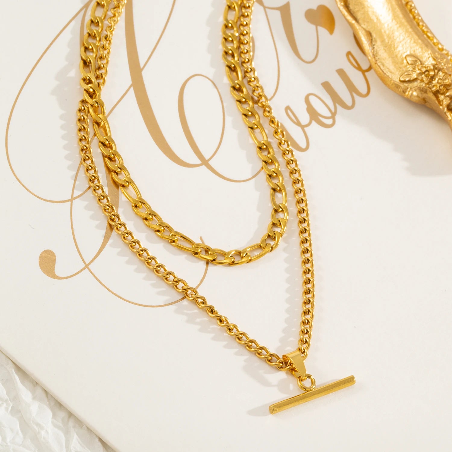 Collana Minimalista Doppio Strato Oro 18K – uGlam