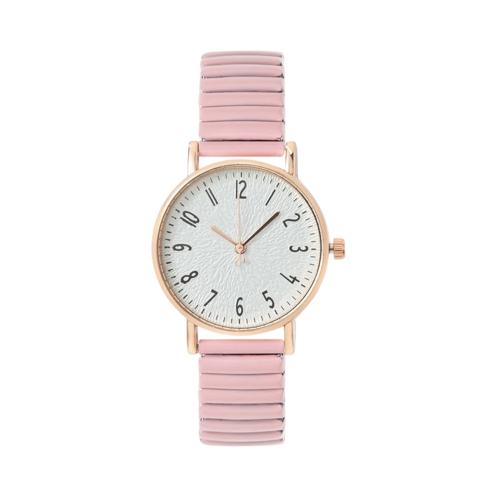 Women Fashion Trend Watch Simple Style Elastic Strap Classic Round Dial Quartz Watch Lady Elegant Temperament Hand Decoration