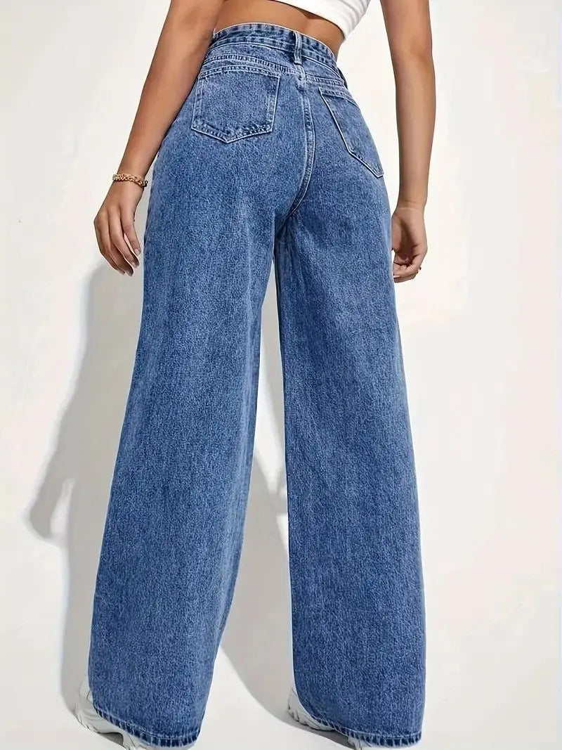 Jeans Dritti Vita Alta Y2K – uGlam