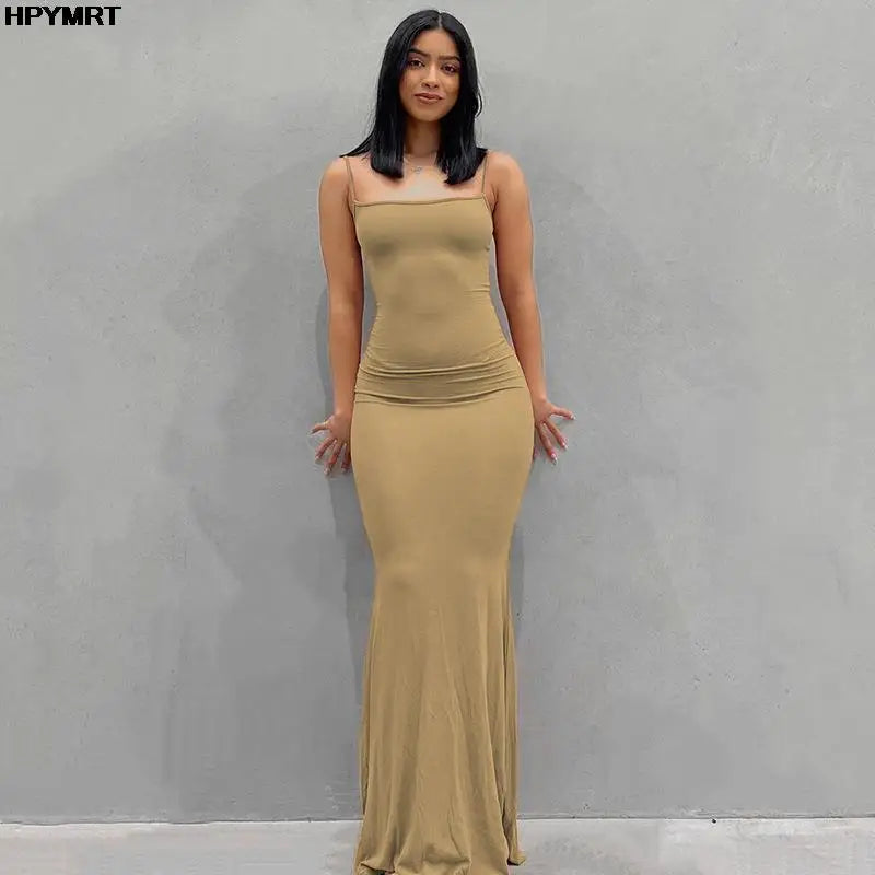 Vestito Donna Satin Slip Maxi | Senza Spalline Schiena Scoperta | uGlam