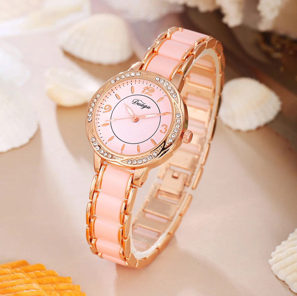 Orologio Donna Bracciale Quarzo con Numeri Romani — Elegante e Resistente agli Urti | VNWCT