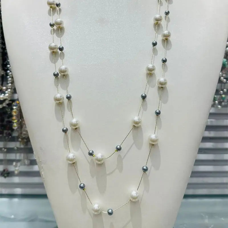 Collana Donna Multistrato Vintage con Perle – Choker Glam Fidanzamento Anniversario