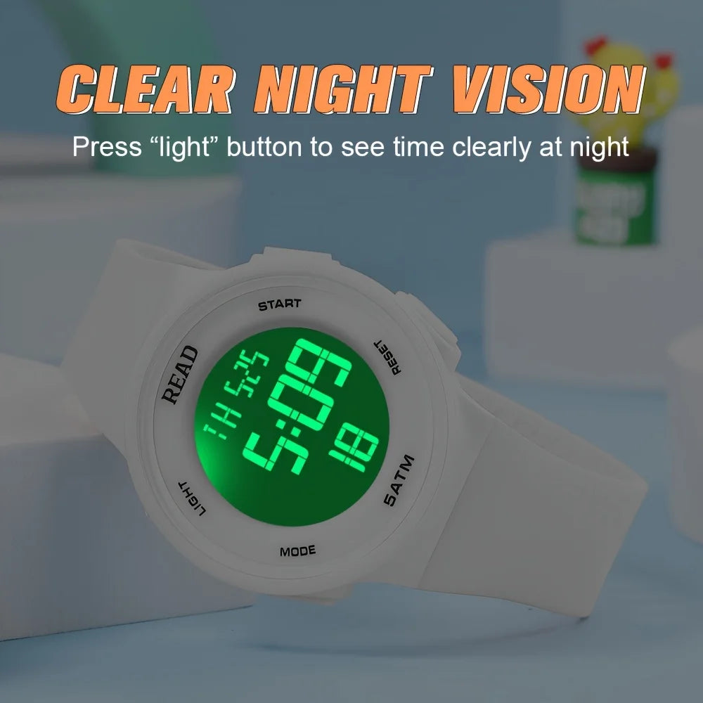 Orologio Donna Digitale Sport LED | Impermeabile 5ATM