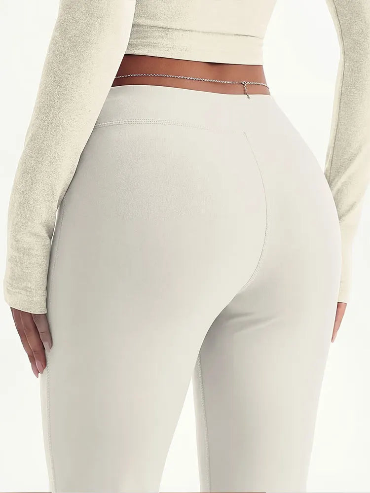 Pantaloni Yoga Flare a Vita Alta – uGlam