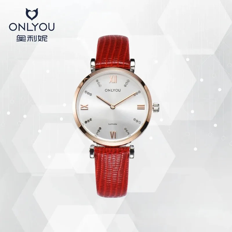 ONLYOU Elegant Women's Watch,featuring A Simple and Stylish Stainless Steel Strap,a Waterproof Design and A High-end,luxurious