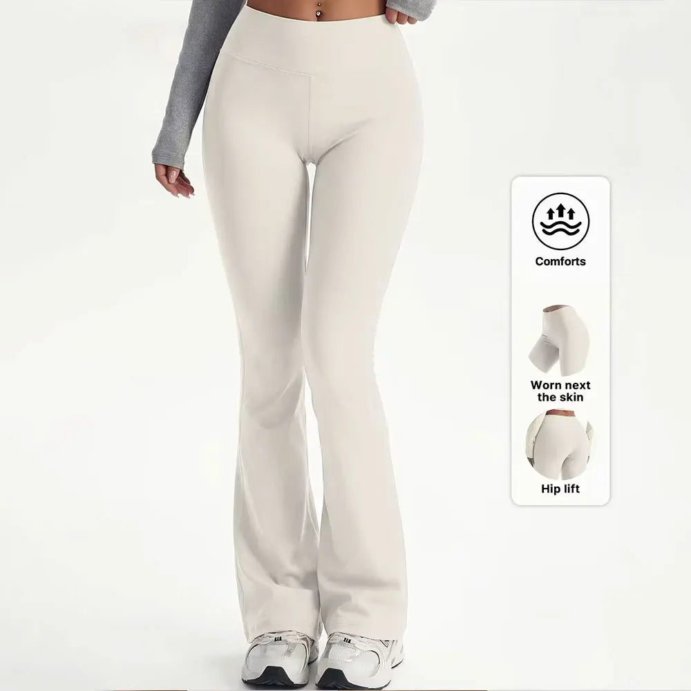 Pantaloni Yoga Flare a Vita Alta – uGlam