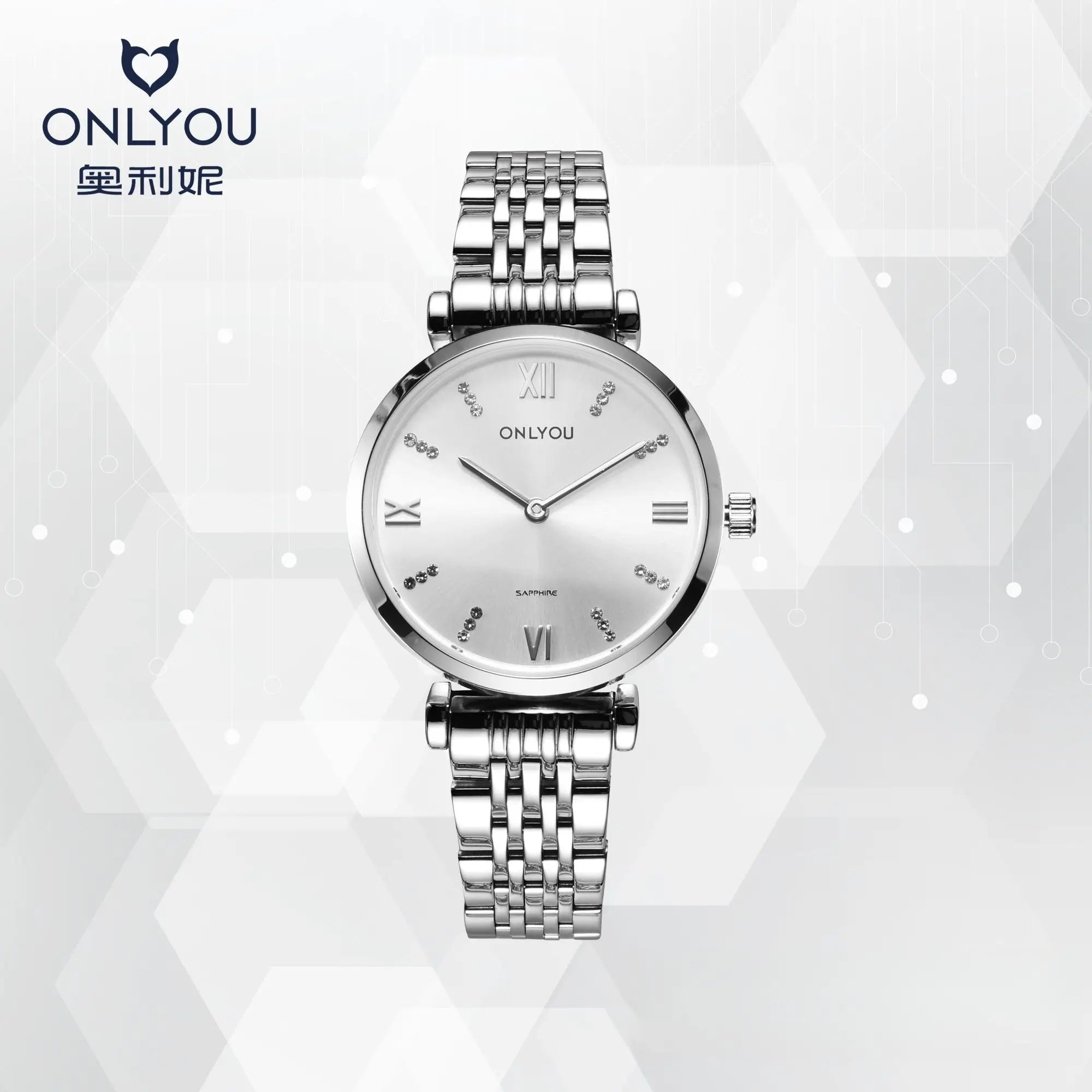 Orologio Donna ONLYOU Lusso | Cinturino Acciaio Impermeabile | Elegante Regalo | uGlam