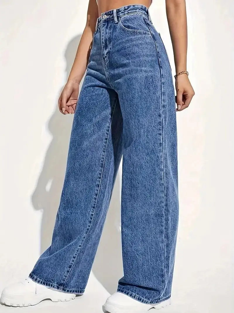Jeans Dritti Vita Alta Y2K – uGlam