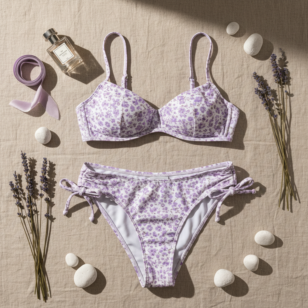 Flat lay bikini lavanda - Sabato