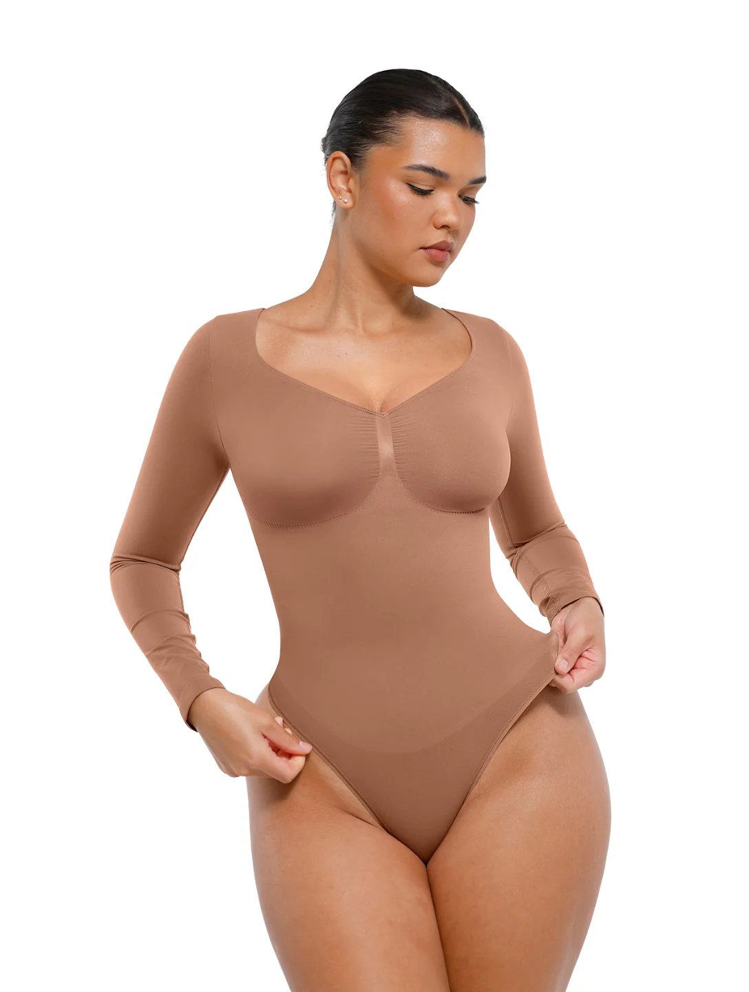 Body Bordeaux Manica Lunga – uGlam