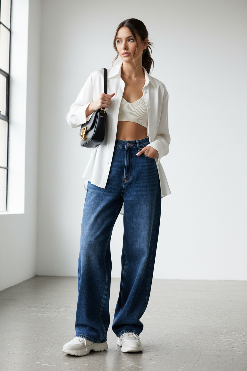Jeans donna blu scuro